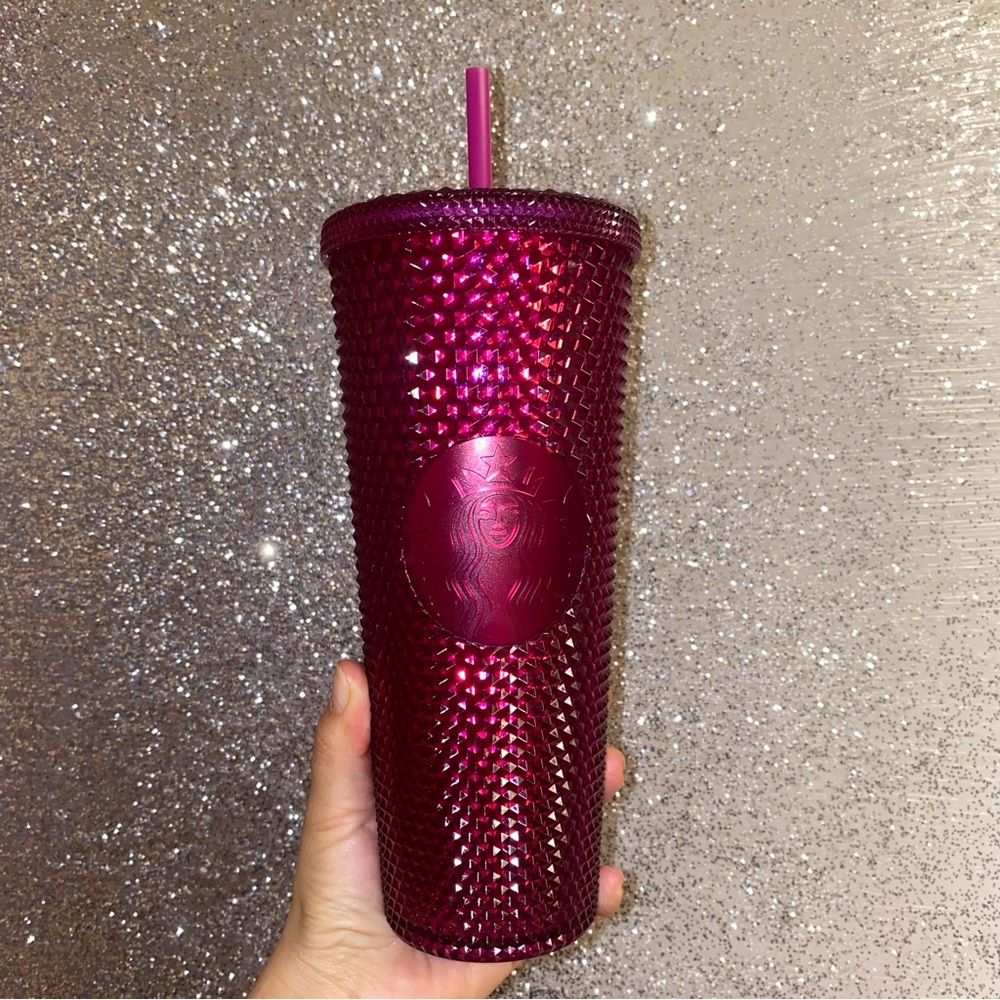 BRAND NEW Starbucks BERRY Bling Venti Studded Tumbler pink/purple Cold Cup